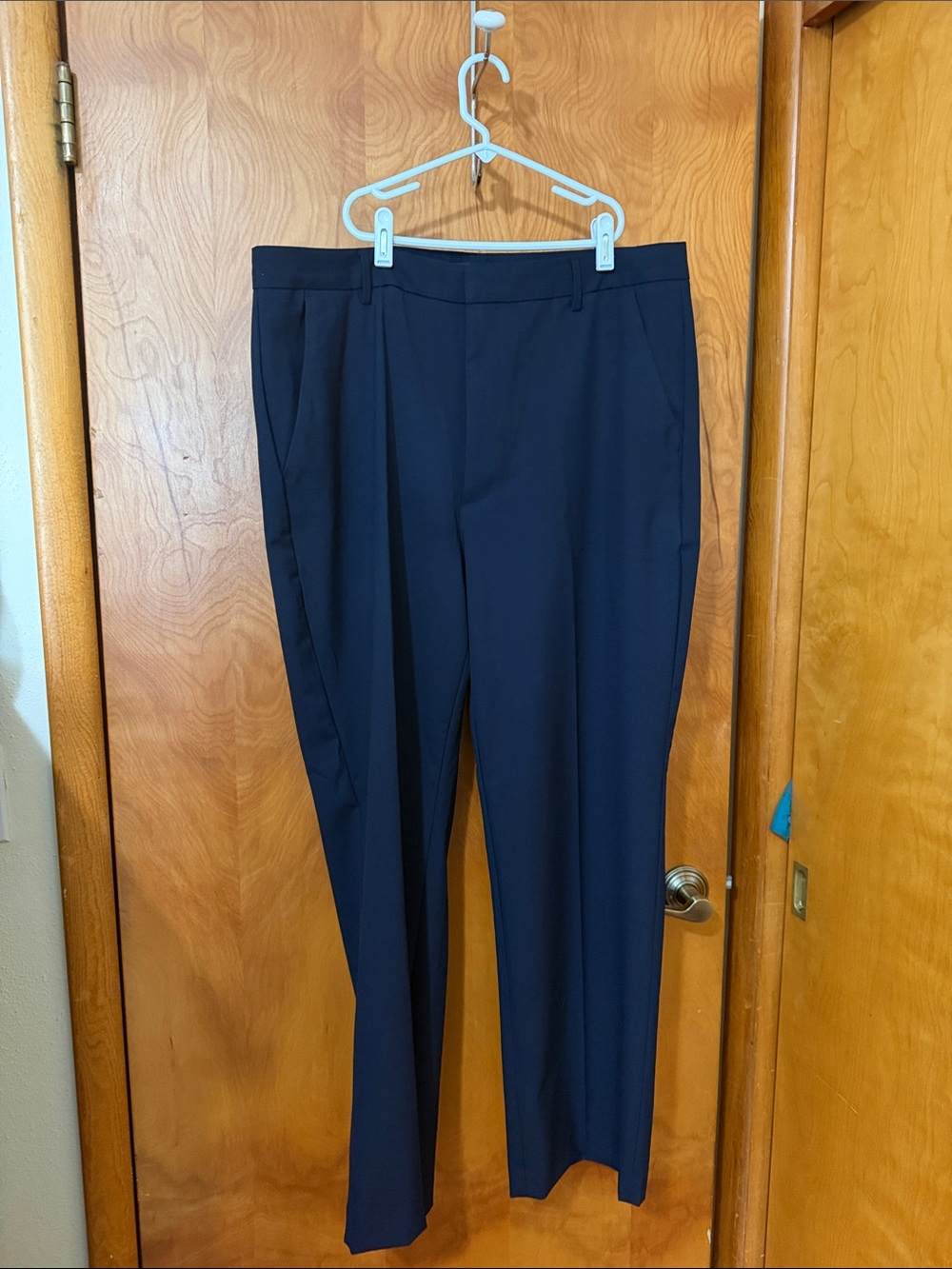 Banana Republic Factory Navy Straight Leg high rise sculpted stretch Dress Pants